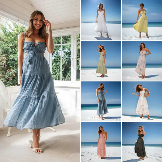FREJA™ | Elegant sommarklänning med svepande siluett