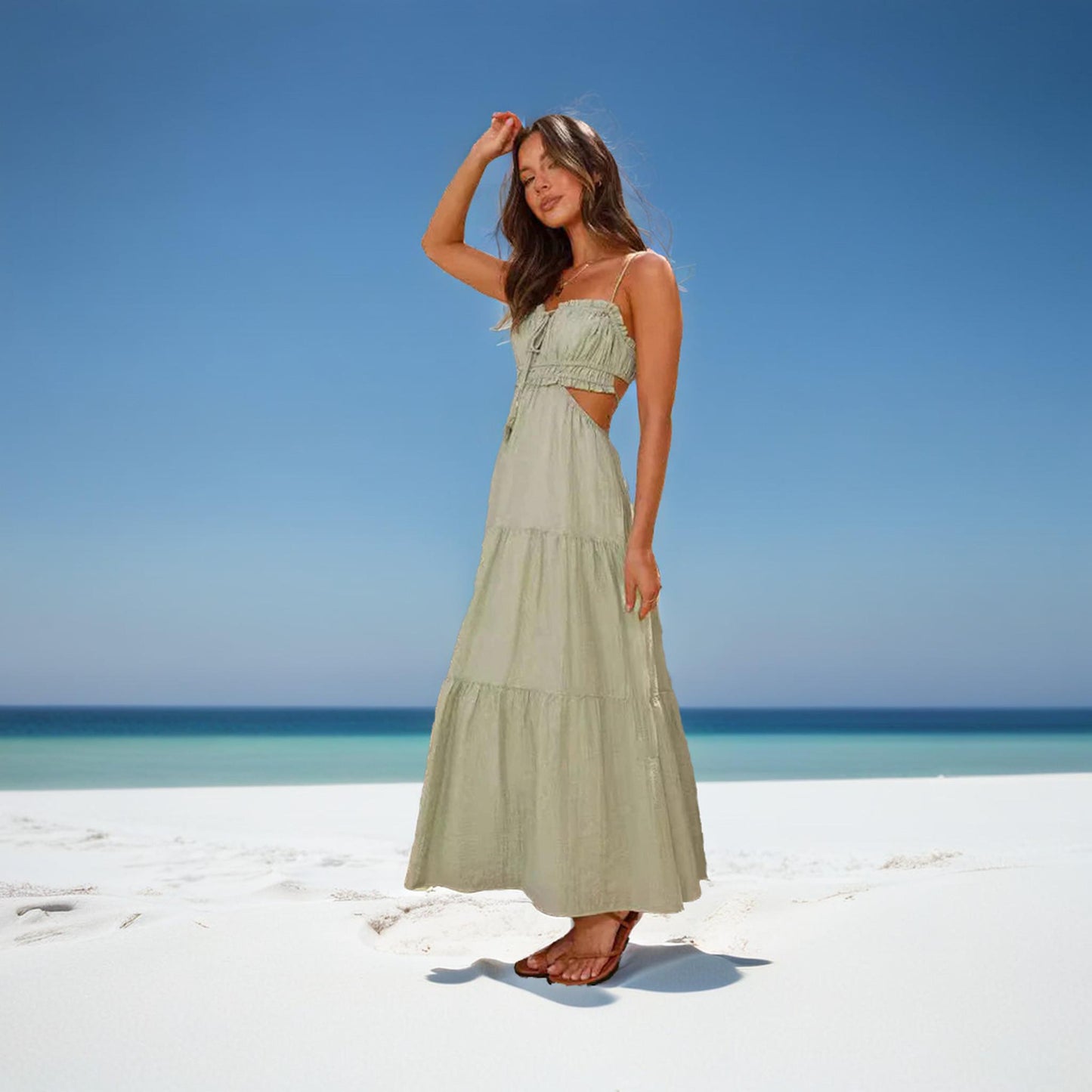 FREJA™ | Elegant sommarklänning med svepande siluett